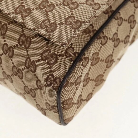 GUCCI GG Canvas Shoulder Bag Beige Silver 146236 Auth yk19669V - Picture 5 of 16